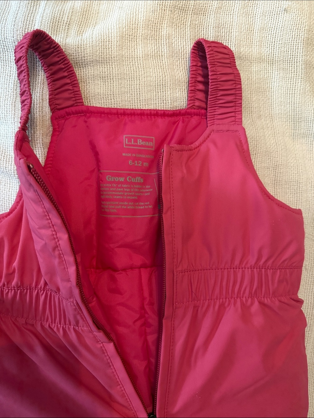 L.L. Bean Hot Pink Infant Snow Bibs